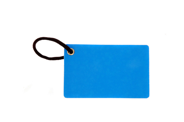 Blank blue paper tag - Photo, Image