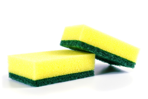 Kitchen sponge isolated on white background - Photo, Image