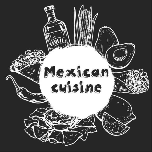 Kuvakkeet meksikolaista ruokaa Ruoka ja juoma
 - Vektori, kuva