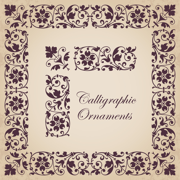 Decorative calligraphic ornaments - Vetor, Imagem