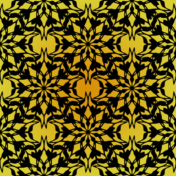 Elegant seamless pattern with Mandala and floral elements - Вектор,изображение