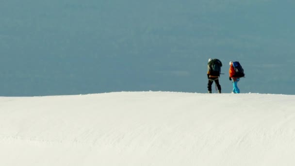 Bergsteigerteam auf der Alaska-Bergkette - Filmmaterial, Video