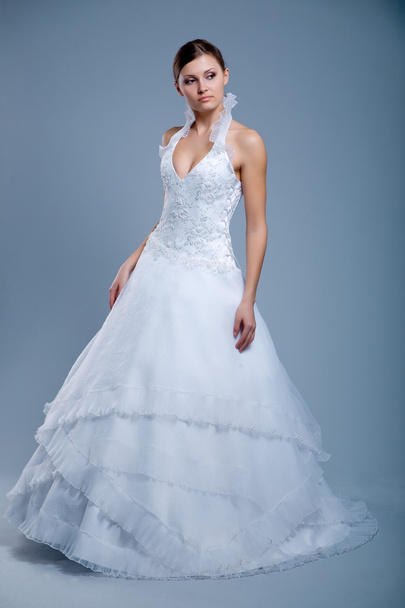 Wedding dress on fashion model - Foto, Imagen