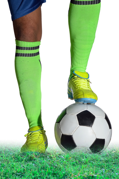 Soccer player in white background - Φωτογραφία, εικόνα