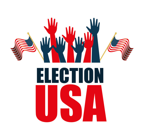 選挙大統領グラフィックを挙手 - ベクター画像