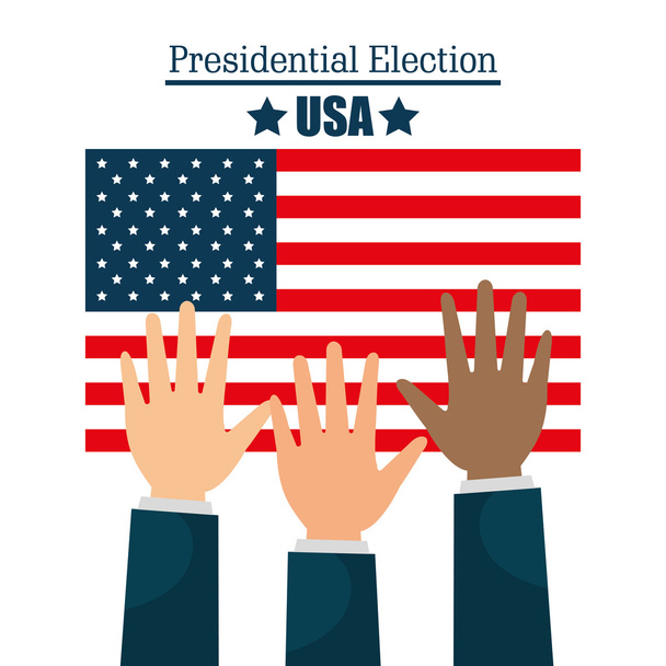 選挙大統領グラフィックを挙手 - ベクター画像