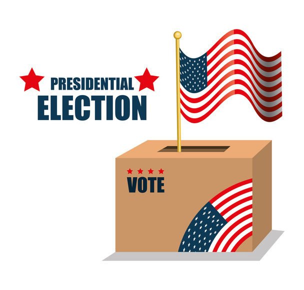 oylama kutusu seçim cumhurbaşkanlığı grafik simgesi - Vektör, Görsel