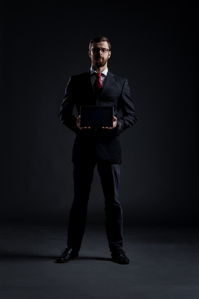 Businessman with tablet computer   - Φωτογραφία, εικόνα