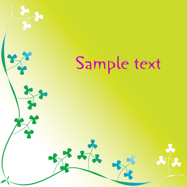 Clover foliage with space for text - Vektör, Görsel