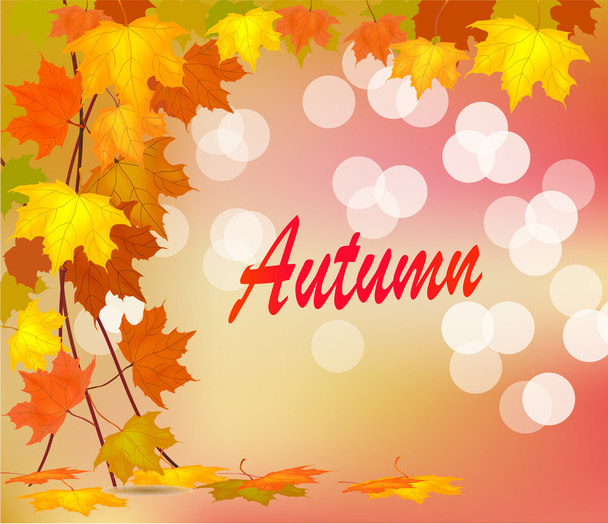 Podzimní listí vektor nápis-výprodej - Vektor, obrázek