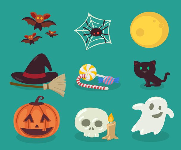 Halloween objects and icon. - Zdjęcie, obraz