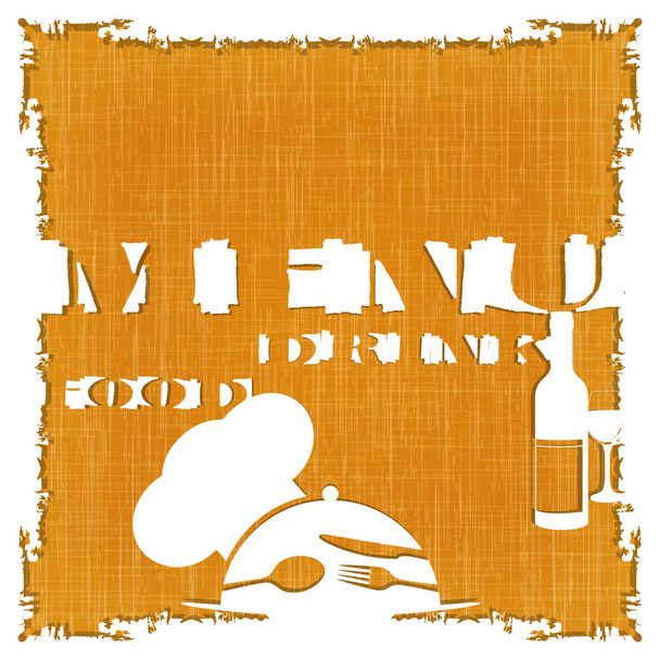 Restaurant Menüvorlage textueller Hintergrund - Vektor, Bild