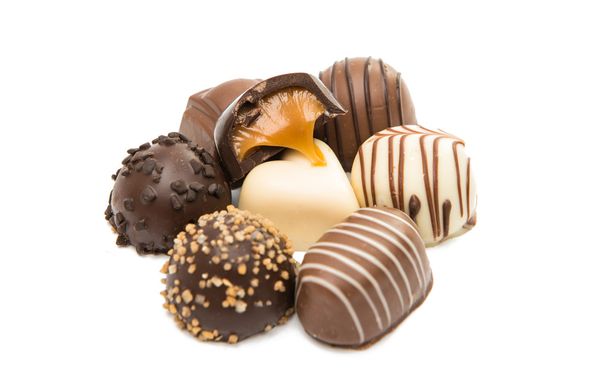 Belgian chocolate candies isolated  - Foto, Imagen