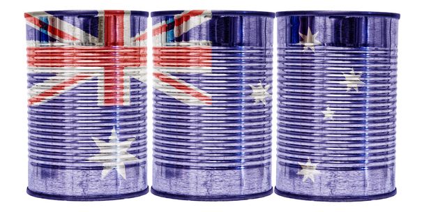 オーストラリアの国旗をブリキ缶 - 写真・画像