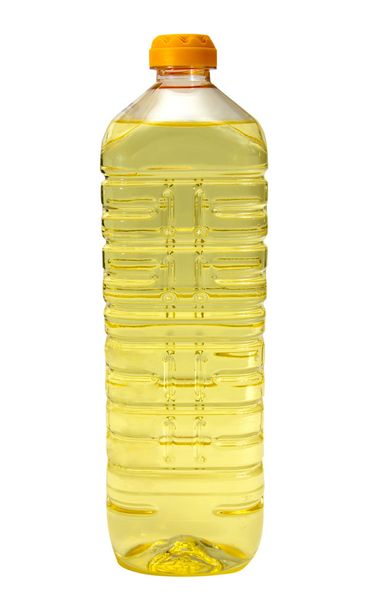 olej słonecznikowy w plastikowej butelce - Zdjęcie, obraz