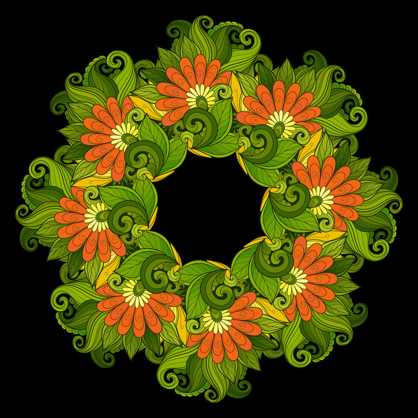 Colored Floral Background - Vector, imagen
