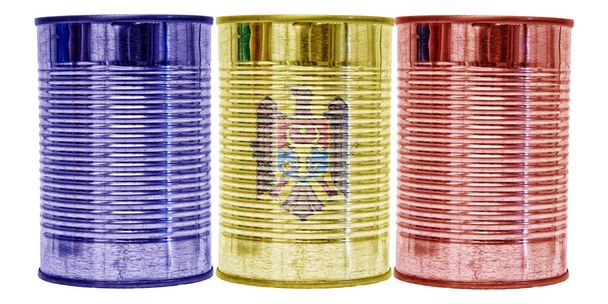 Bandeira das latas de lata da Moldávia
 - Foto, Imagem