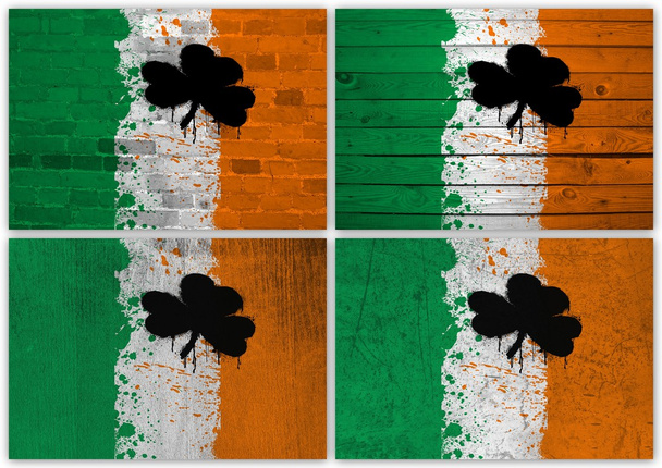 İrlanda bayrağı kolaj - Fotoğraf, Görsel