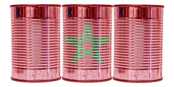 モロッコのブリキ缶フラグ - 写真・画像