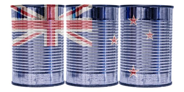 ニュージーランドのブリキ缶旗 - 写真・画像