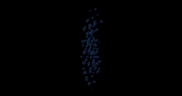 Blue water splash isolated with black background - Photo, Image