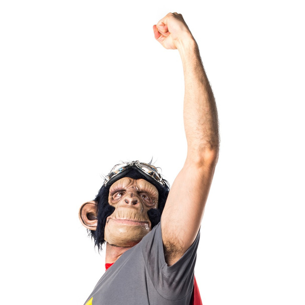 Szerencsés szuperhős majom-ember - Fotó, kép