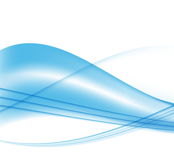 Set de ondas azules abstractas sobre fondo transparente. Vector Illust
 - Vector, Imagen