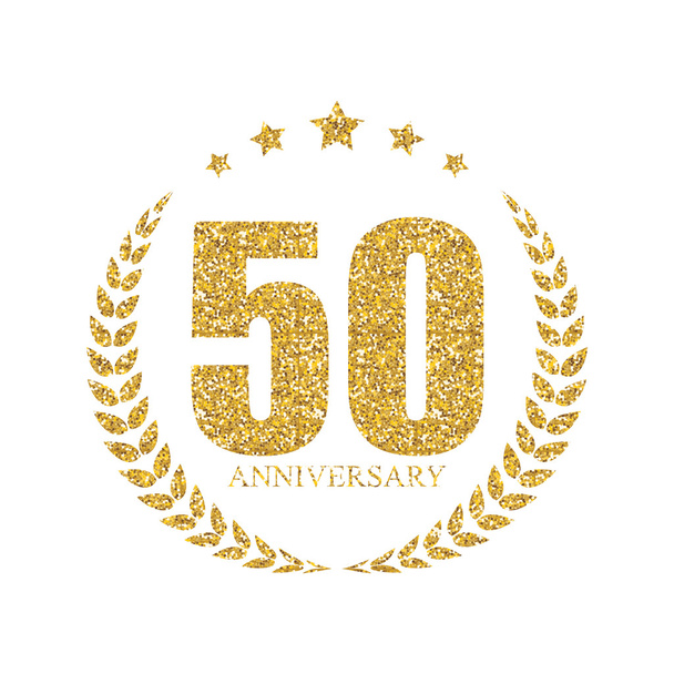 Logo szablonu 50 lat rocznica Wektor Ilustracja - Wektor, obraz