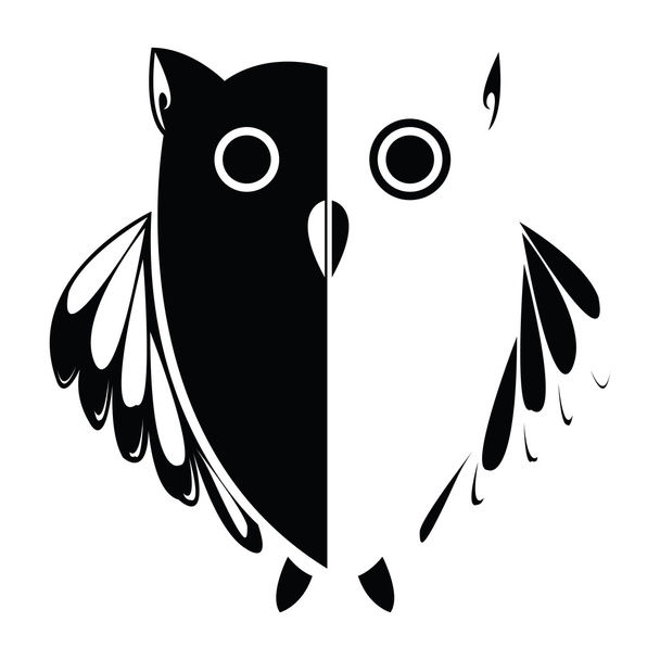 Vector stylized owl, background illustra - Vektori, kuva