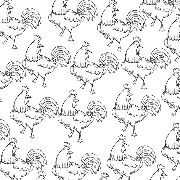 chicken bird background - Vecteur, image