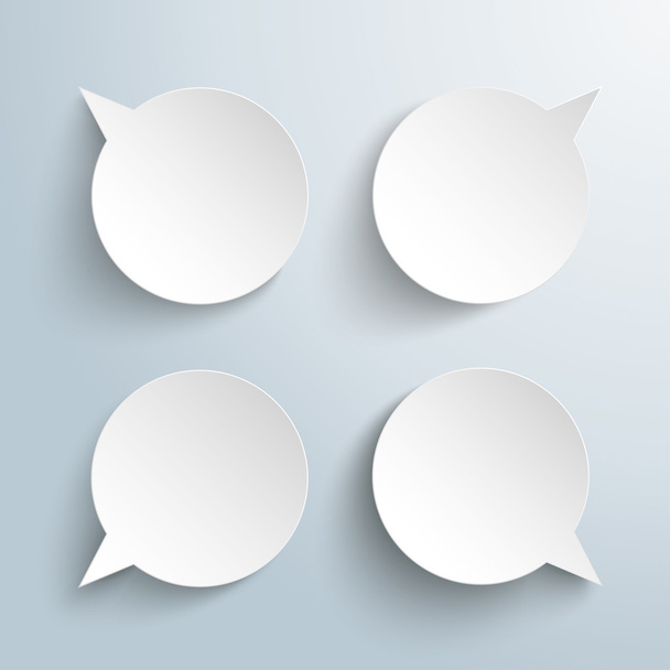 Інфографічний дизайн з білими бульбашками мовлення
 - Вектор, зображення