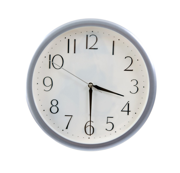 Isolated white clock - Foto, imagen