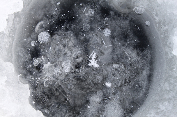 自然な氷のテクスチャ - 写真・画像