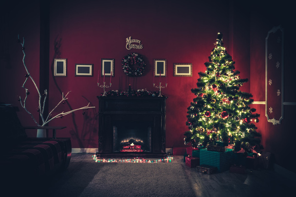 christmas tree in Living room - Foto, Imagem