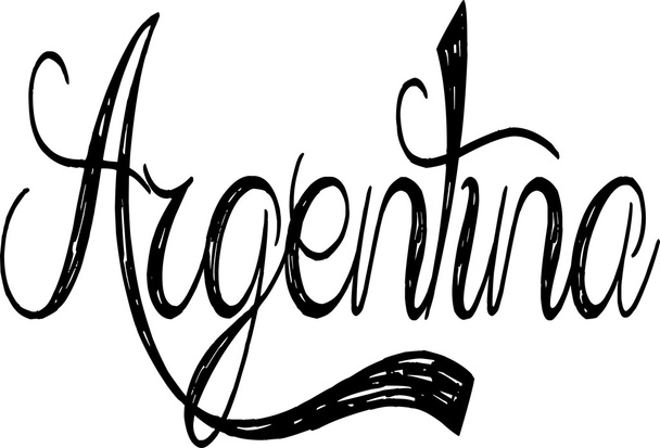 Argentina Text sign in Italian - Vector, Image