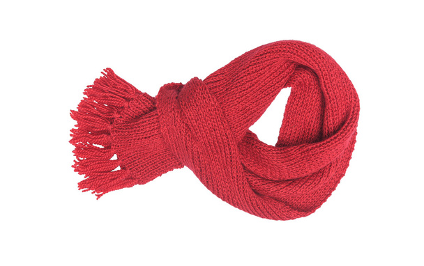 Red scarf on a white background. - Photo, Image