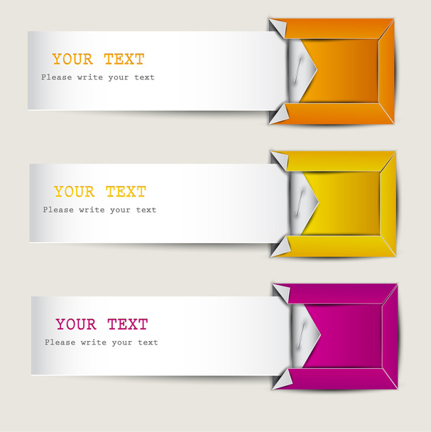 Colorful bookmarks with place for text - Vettoriali, immagini