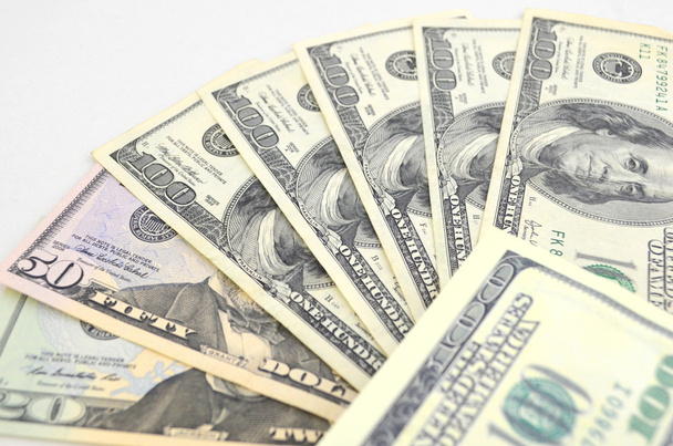 Peníze - dolarů na bílém pozadí - Fotografie, Obrázek