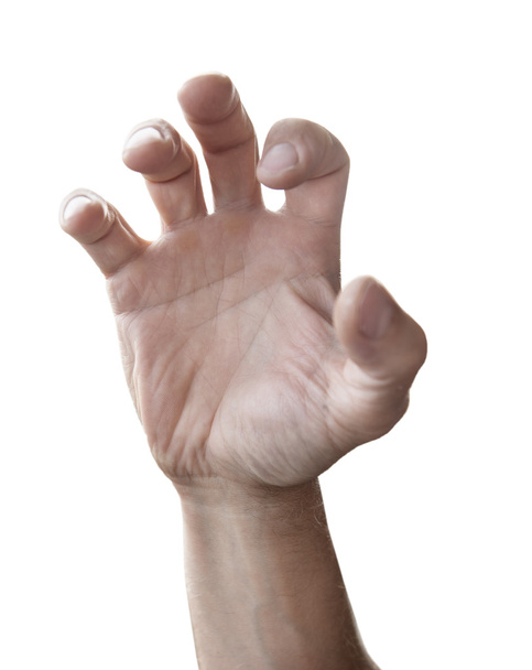 Ο άνθρωπος χέρι φτάσει απομονωμένες  - Φωτογραφία, εικόνα