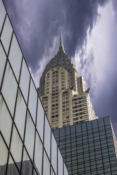 καταιγίδα πάνω από την πόλη της Νέας Υόρκης ουρανοξύστες - Φωτογραφία, εικόνα