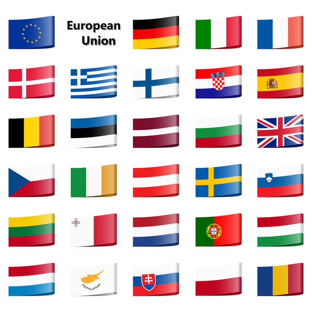banderas de colección Unión Europea
 - Vector, imagen