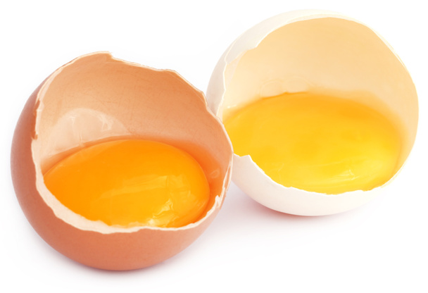 Primo piano delle uova rotte
 - Foto, immagini