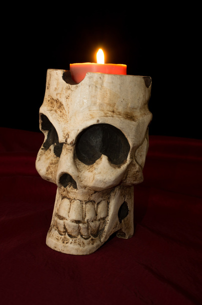 Nap a halott koponya gyertya - Fotó, kép
