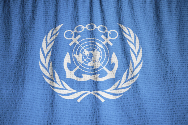 Vértes fodros Nemzetközi Tengerészeti Szervezet zászló - Fotó, kép