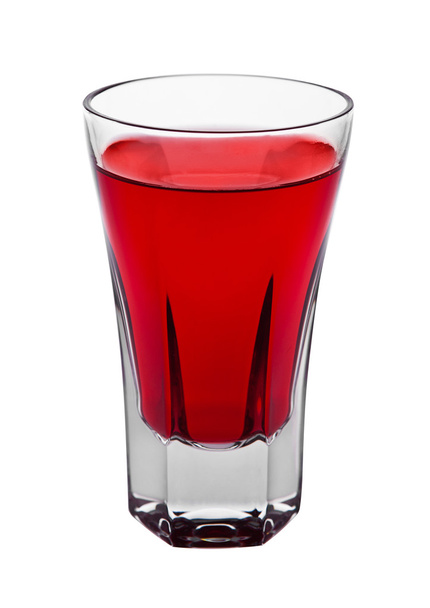 Red cocktail alcohol drink in elegant glass isolated - Zdjęcie, obraz