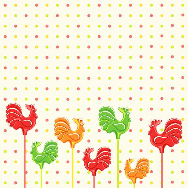 Lollipops cocks background - Vector, Image