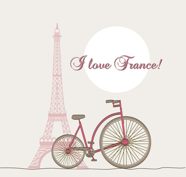 Я люблю Францию
 - Вектор,изображение