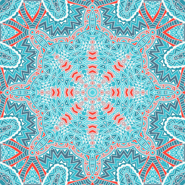 blue round ornamental lace background - Διάνυσμα, εικόνα