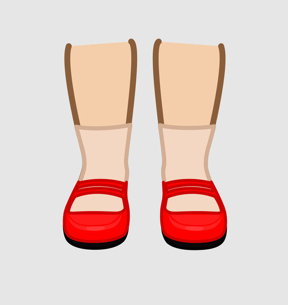 vrouwelijke benen met schoenen - Vector, afbeelding