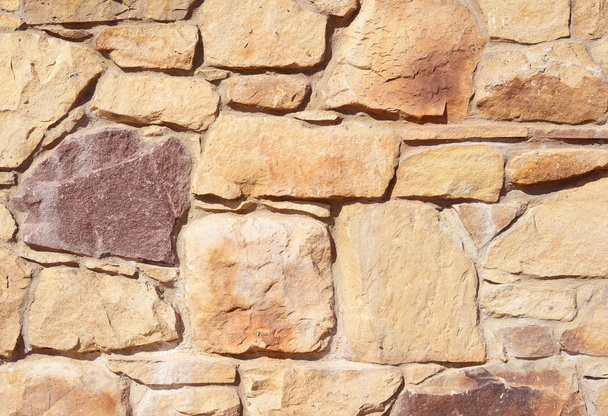 fragmento de uma parede de uma pedra lascada - Foto, Imagem